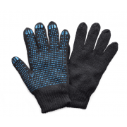 Перчатки п/ш двойной вязкичерные5 пар в уп.