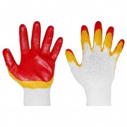 Перчатки ХБ двойной облив 10пар в уп.