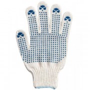 Перчатки ХБ с ПВХ Протектор 10 кл.пр.вязка в 6 нитей10 пар. в уп.