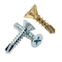 Саморезы универсальные с потайной головкой, белый цинк